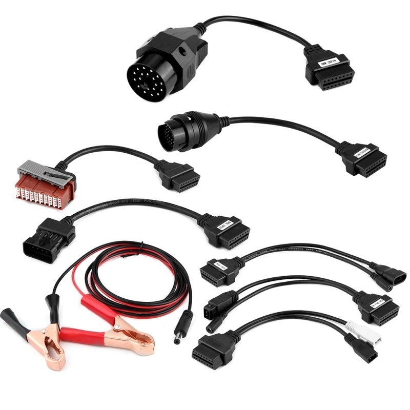مجموعة كابلات OBD2 مكونة من 8 قطع بلاستيك عالي الجودة أسلاك نحاسية متينة كابلات تشخيص - موصل خفيف الوزن ومحمول لأجهزة تشخيص السيارات TCS CDP DS150E - Image 3