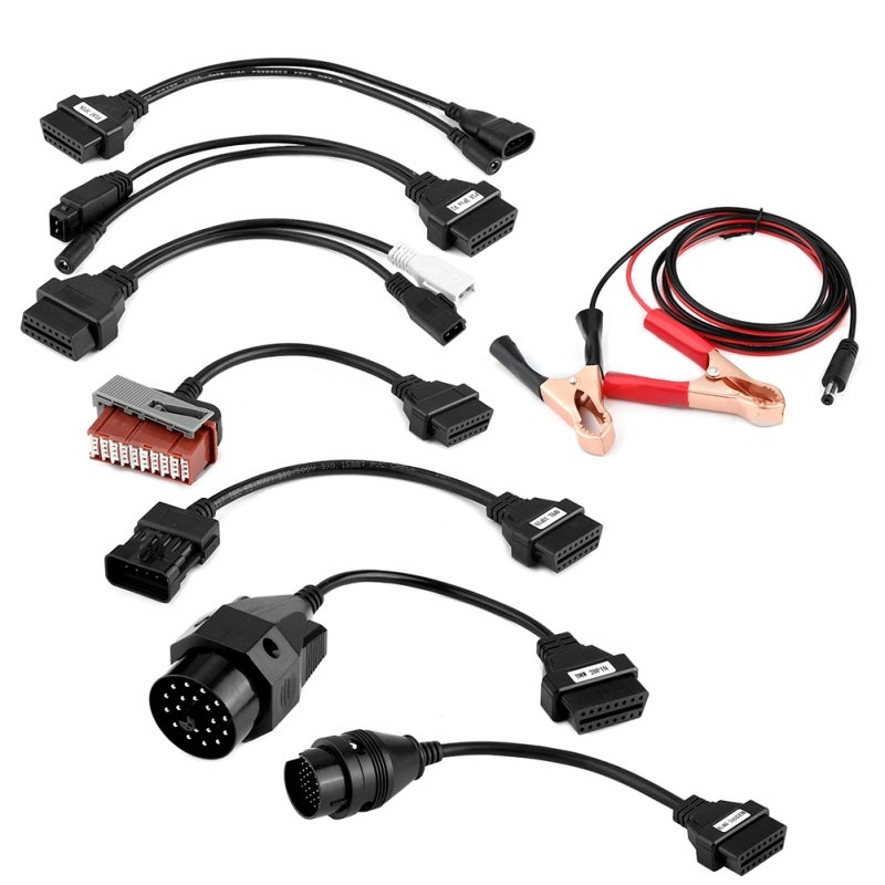 مجموعة كابلات OBD2 مكونة من 8 قطع بلاستيك عالي الجودة أسلاك نحاسية متينة كابلات تشخيص - موصل خفيف الوزن ومحمول لأجهزة تشخيص السيارات TCS CDP DS150E - Image 5
