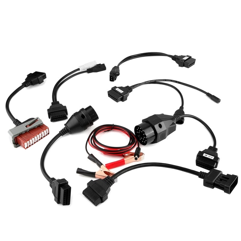 مجموعة كابلات OBD2 مكونة من 8 قطع بلاستيك عالي الجودة أسلاك نحاسية متينة كابلات تشخيص - موصل خفيف الوزن ومحمول لأجهزة تشخيص السيارات TCS CDP DS150E - Image 1