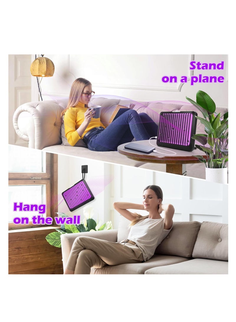 KASTWAVE Effective LED Fly Trap Indoor, Flying Insect Trap, Bug Catcher and Mosquito Traps Indoor for Fruit Flies, Insects, Moths, Attracts and Traps Flying Insects Indoors Outdoors, Black - Image 5