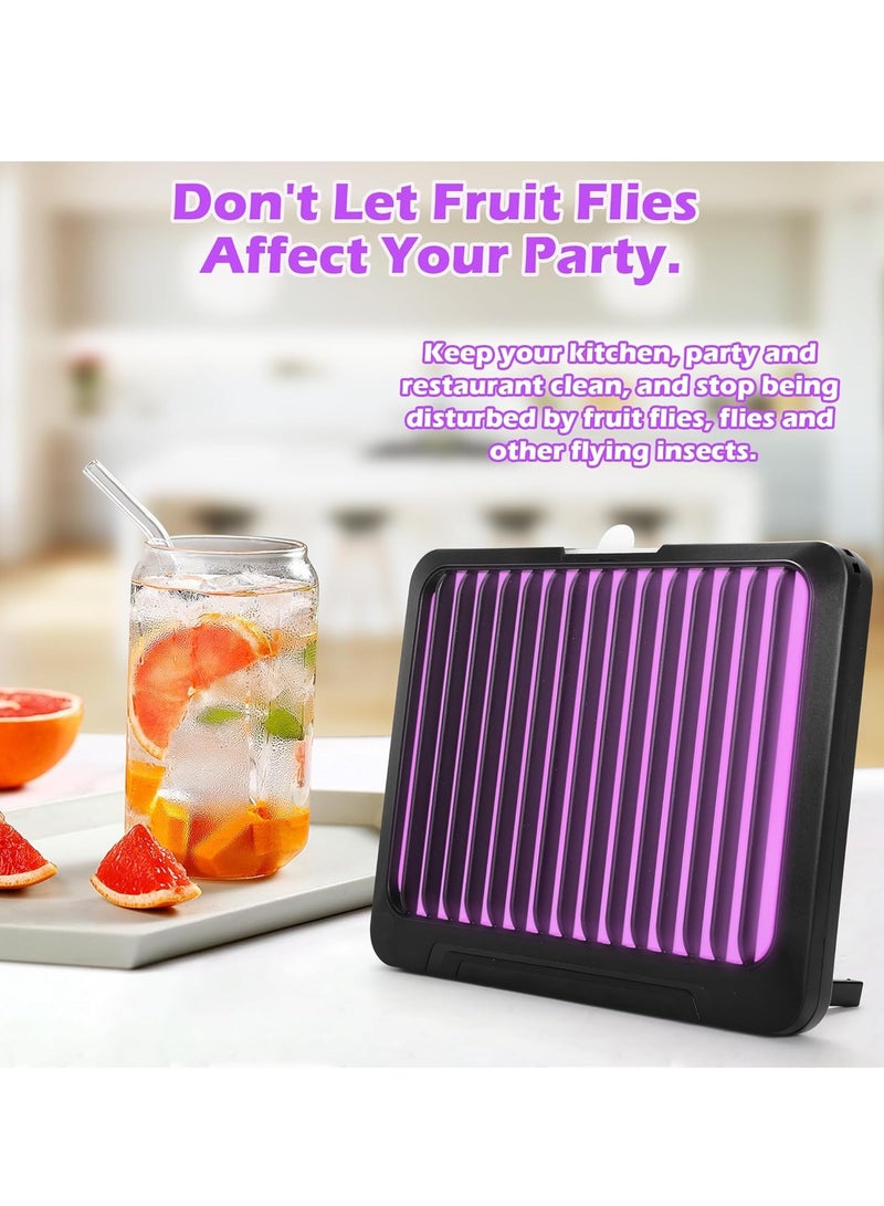 KASTWAVE Effective LED Fly Trap Indoor, Flying Insect Trap, Bug Catcher and Mosquito Traps Indoor for Fruit Flies, Insects, Moths, Attracts and Traps Flying Insects Indoors Outdoors, Black - Image 4