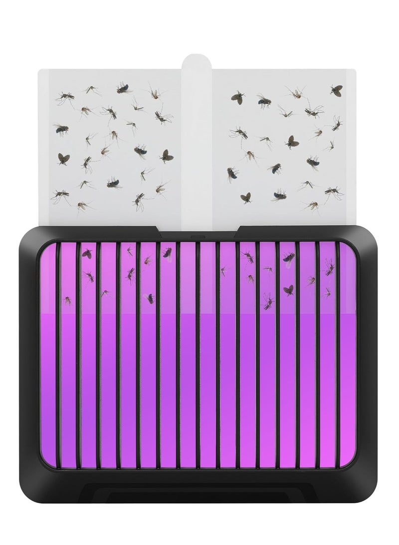 KASTWAVE Effective LED Fly Trap Indoor, Flying Insect Trap, Bug Catcher and Mosquito Traps Indoor for Fruit Flies, Insects, Moths, Attracts and Traps Flying Insects Indoors Outdoors, Black - Image 1