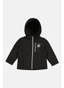 Toddlers Boy Long Sleeve Hoodie, Black