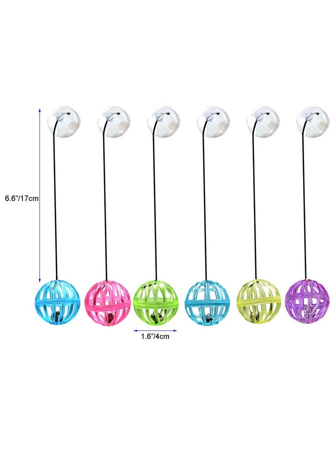 Together-life 6 Pack Bearded Dragon Toy Bell Balls, Reptile Lizard Toy Ball with Suction Cup and Rope for Bearded Dragon, Lizard, Gecko, Small Pet Animals - Image 5