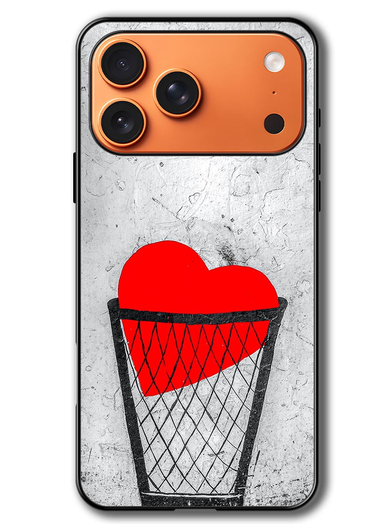 Theodor Case Compatible with Apple iPhone 17 Pro Max 6.9 Inch Protection Shockproof Bumper Cover heart_love_sad - Image 1