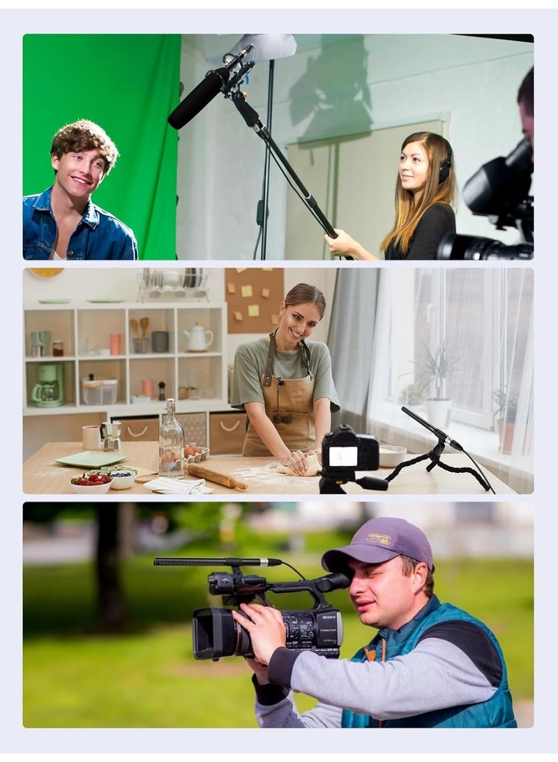 SYNCO D2 XLR Shotgun Microphone Hyper Cardioid Directional Condenser Mic for Camera Camcorder DSLR Video Audio Recording Interview Film Production - Image 5