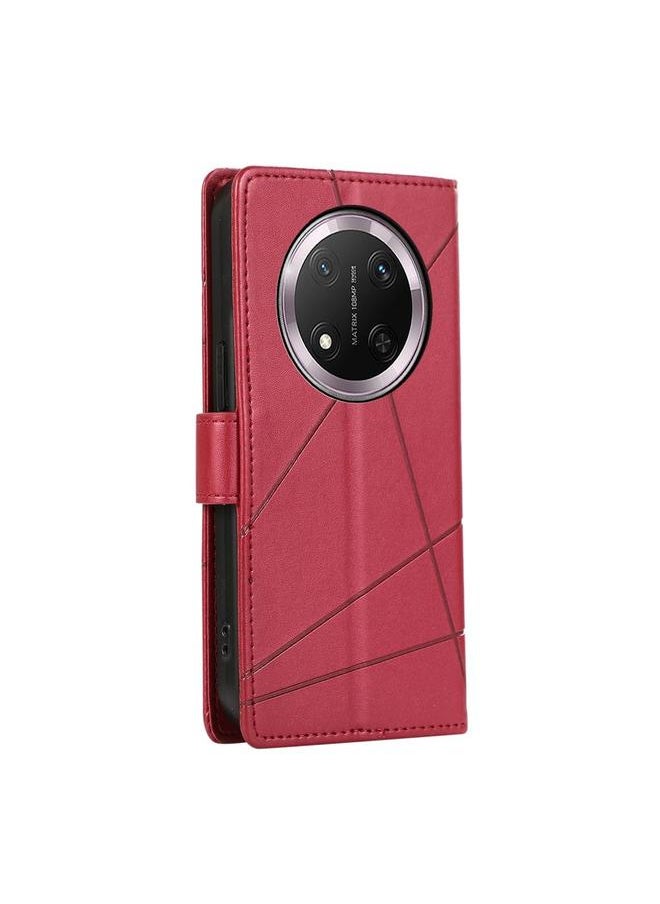 Zaboon Case For Honor X9c Global / Magic7 Lite PU Genuine Leather Texture Embossed Line Phone Case  - Image 3