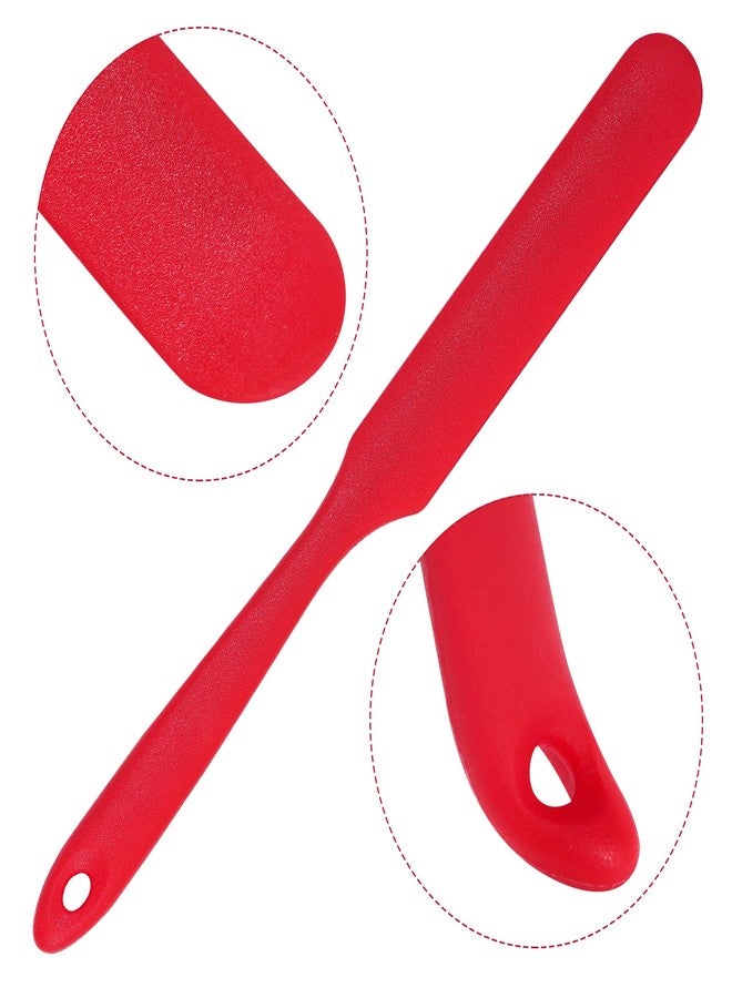سومرشا ملاعق سيليكون من سوميرشا، قطعتان، مقاومة للحرارة، ملاعق للبرطمانات، ملاعق للكيك والكريمة والزبدة بمقبض طويل، غير لاصقة، مناسبة للمطبخ والخبز والطبخ والحرف اليدوية، أداة للتقليب والخلط والكشط (أحمر، أسود) - Image 3