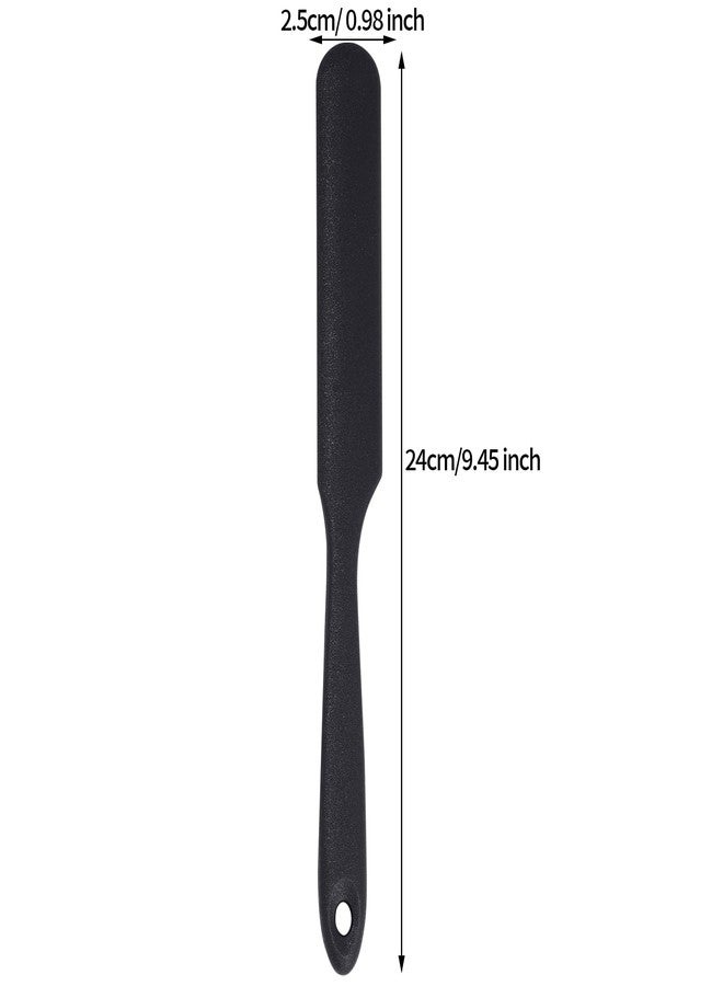 سومرشا ملاعق سيليكون من سوميرشا، قطعتان، مقاومة للحرارة، ملاعق للبرطمانات، ملاعق للكيك والكريمة والزبدة بمقبض طويل، غير لاصقة، مناسبة للمطبخ والخبز والطبخ والحرف اليدوية، أداة للتقليب والخلط والكشط (أحمر، أسود) - Image 2