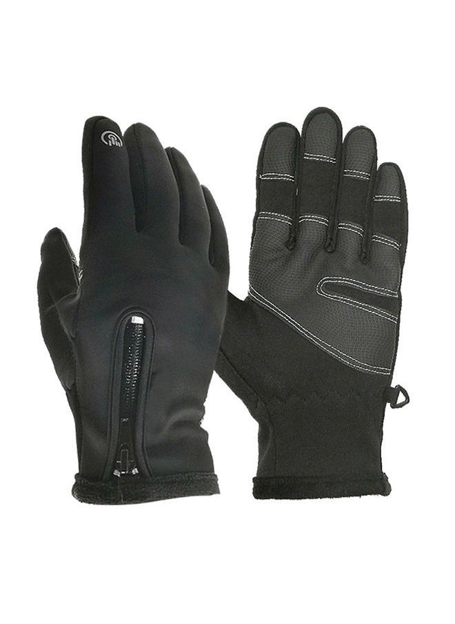 NIBEMINENT Winter Thermal Waterproof And Windproof Touched Screen Zipper Sports Gloves 20.0x15.0x7.0centimeter  - Image 1