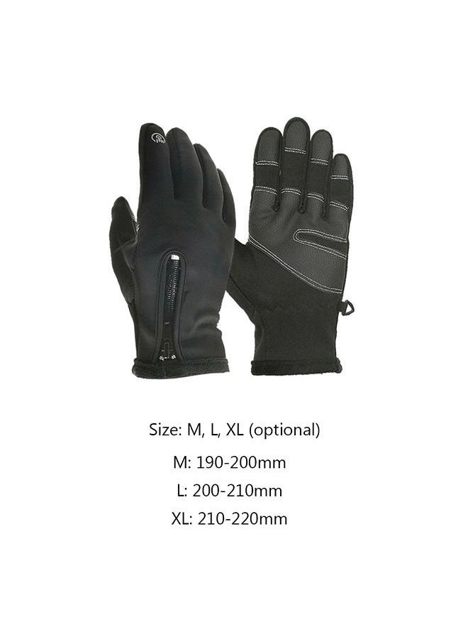 NIBEMINENT Winter Thermal Waterproof And Windproof Touched Screen Zipper Sports Gloves 20.0x15.0x7.0centimeter  - Image 2
