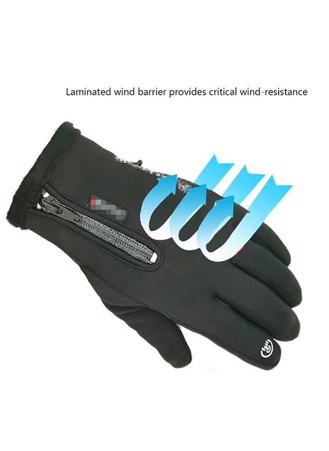 NIBEMINENT Winter Thermal Waterproof And Windproof Touched Screen Zipper Sports Gloves 20.0x15.0x7.0centimeter  - Image 3