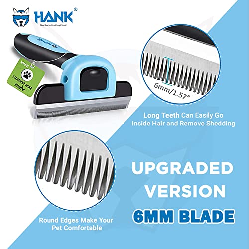 HANK Deshedding Brush for Dogs - New 6mm Blade - Dog Brush for Short Medium Long Hair - Cat Brush - Pet Grooming Brush - Effectively Reduce Shedding (Deshedding Brush - L) - Image 2