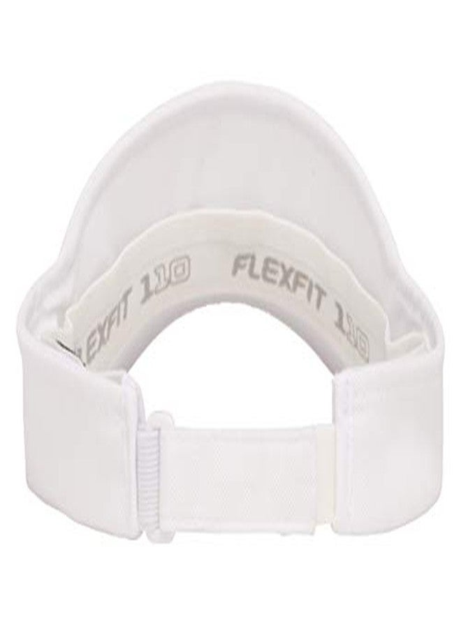 فلكسفيت قبعة Flexfit الرجالية 110 ذات واقي للعين - أبيض، مقاس واحد يناسب الجميع - Image 3