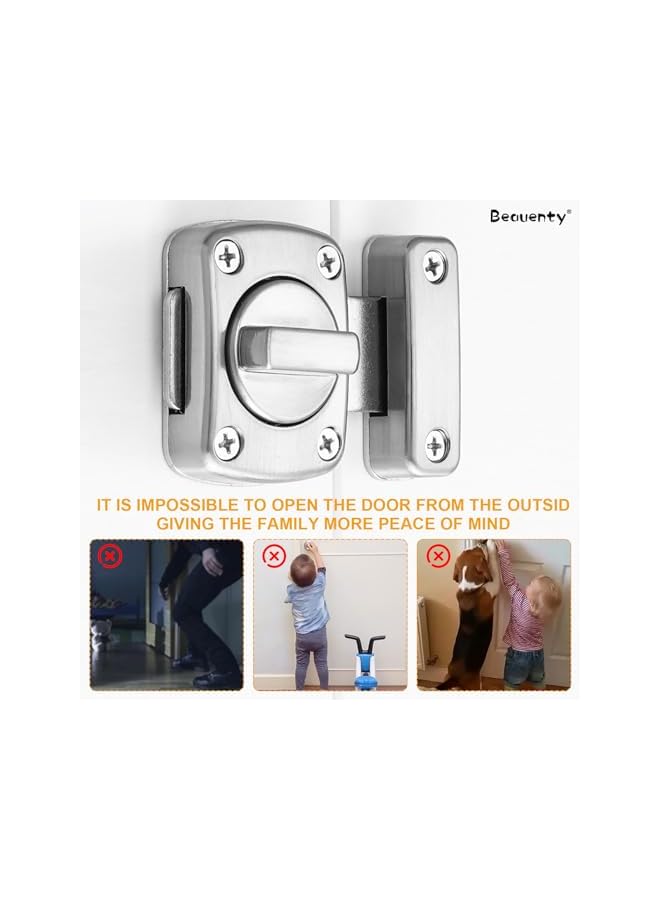 Beauenty Rotate Bolt Latch Gate Latches Safety Door Slide Lock, Security Bolt Latch - Image 4