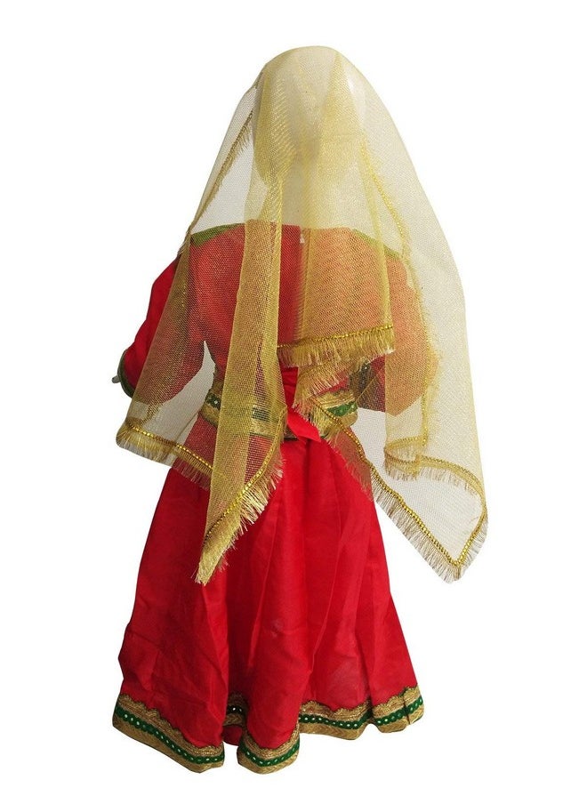بوك ماي كوستيوم زي رقصة الكاثاك الهندية الكلاسيكية من BookMyCostume للبنات والسيدات | بدون مجوهرات، من عمر ١٤ إلى ١٦ عامًا/للبالغين  - Image 2