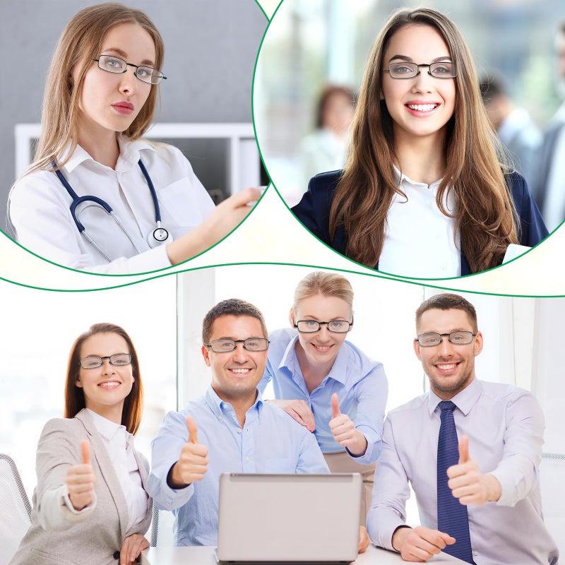 Coume 6 Pack Folding Reading Glasses Hard Cases Blue Light Blocking Men Women Foldable Computer Spring Hinge Readers(1.5x) - Image 5