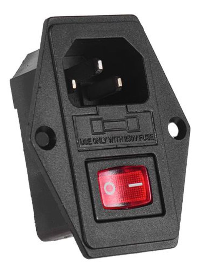 Inlet Module Plug Fuse Switch Power Socket For 3D Printer Black