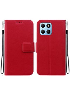 For Honor X8 5G Ultra-thin Voltage Magnetic Buckle Leather Phone Case(Red)