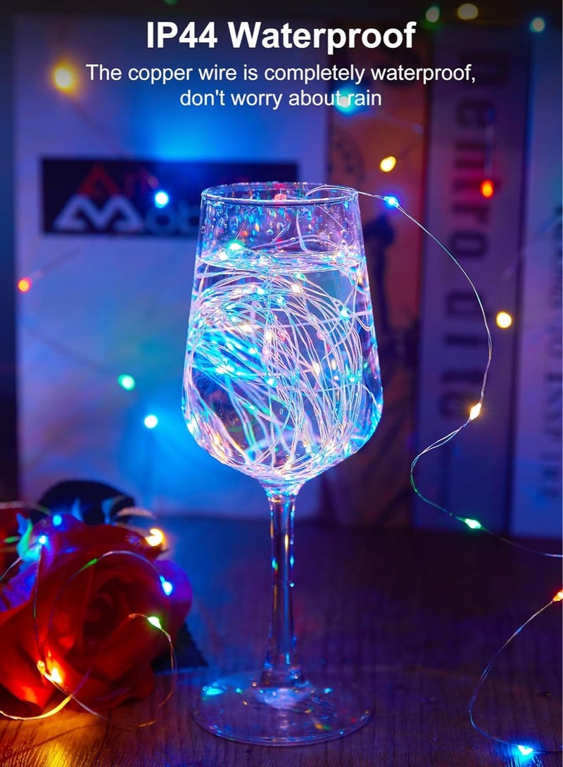 Chocisong 100 LED Waterproof Fairy Lights 10 Meters Outdoor String Lights Battery Operated 8 Modes Remote Control Multicolor for Birthday Wedding Party Christmas Bedroom Home Decoration Daily Use Gift - Image 5