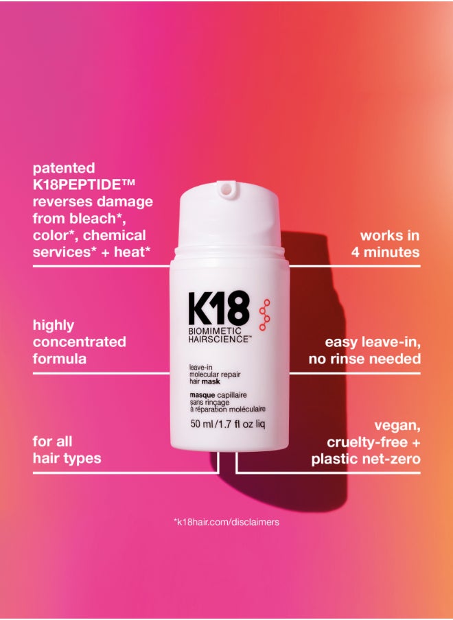 K18 - Leave-In Molecular Repair Hair Mask 50ml - Image 1