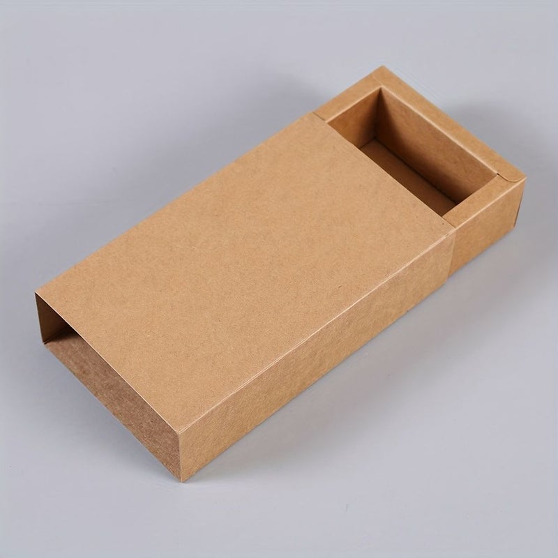 10pcs White Kraft Paper Gift Boxes Folding Universal Packaging for Wedding Candy Socks - Image 2