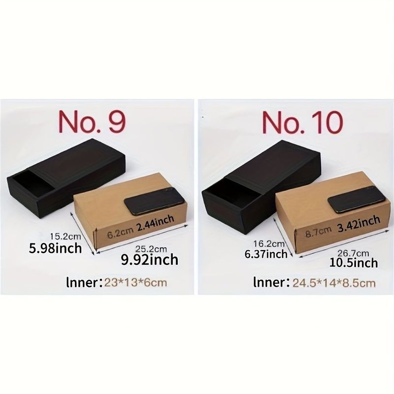 10pcs White Kraft Paper Gift Boxes Folding Universal Packaging for Wedding Candy Socks - Image 5