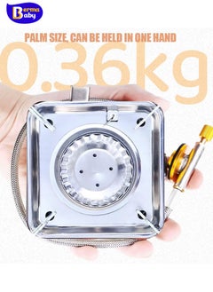 Berma Baby 4500W Windproof Camping Gas Stove, Portable Camping Stove with Piezo Ignition, 1LB Propane Tank Adapter, Butane Adapter for Outdoor Cooking, Picnic, Camping and Hiking  - Image 5