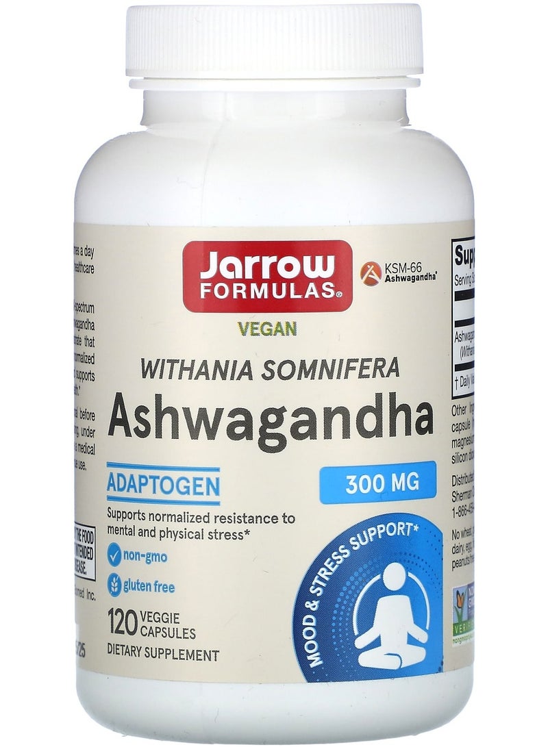 jarrow formulas Ashwagandha, 300 mg, 120 Veggie Capsules