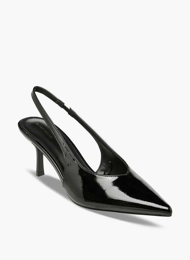 Flora Bella By Shoexpress BLACK Flora Bella Women Pointed Toe Slingback Shoes for Women | Best Price UAE