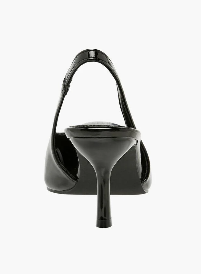 Flora Bella By Shoexpress BLACK Flora Bella Women Pointed Toe Slingback Shoes for Women | Best Price UAE