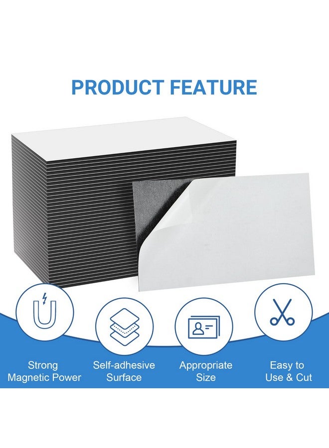 MaxGear Business Card Magnets Peel And Stick Custom Magnets Business Cards Personalized Magnet For Refrigerator Custom Fridge Magnet Adhesive Magnet 3.5 X 2 Magnetic Business Cards 50 Pack - Image 2
