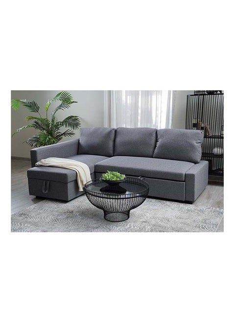 Modern Design Wooden Sofa Bed For Home And Living Room 3 Seater Grey 215X150X75 Cm