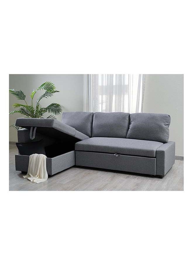 Modern Design Wooden Sofa Bed For Home And Living Room 3 Seater Grey 215X150X75 Cm