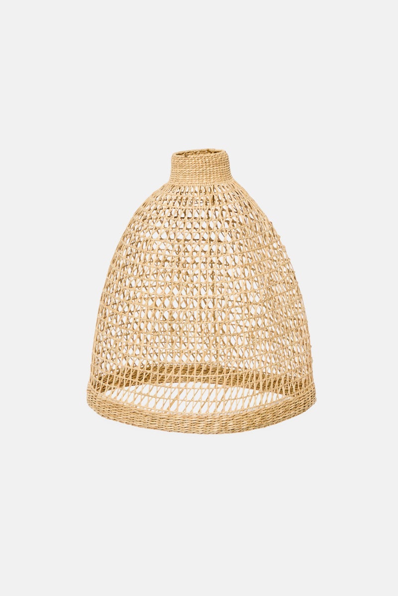 Muy Mucho Natural Fiber Screen Lampshade, Tan  - Image 1