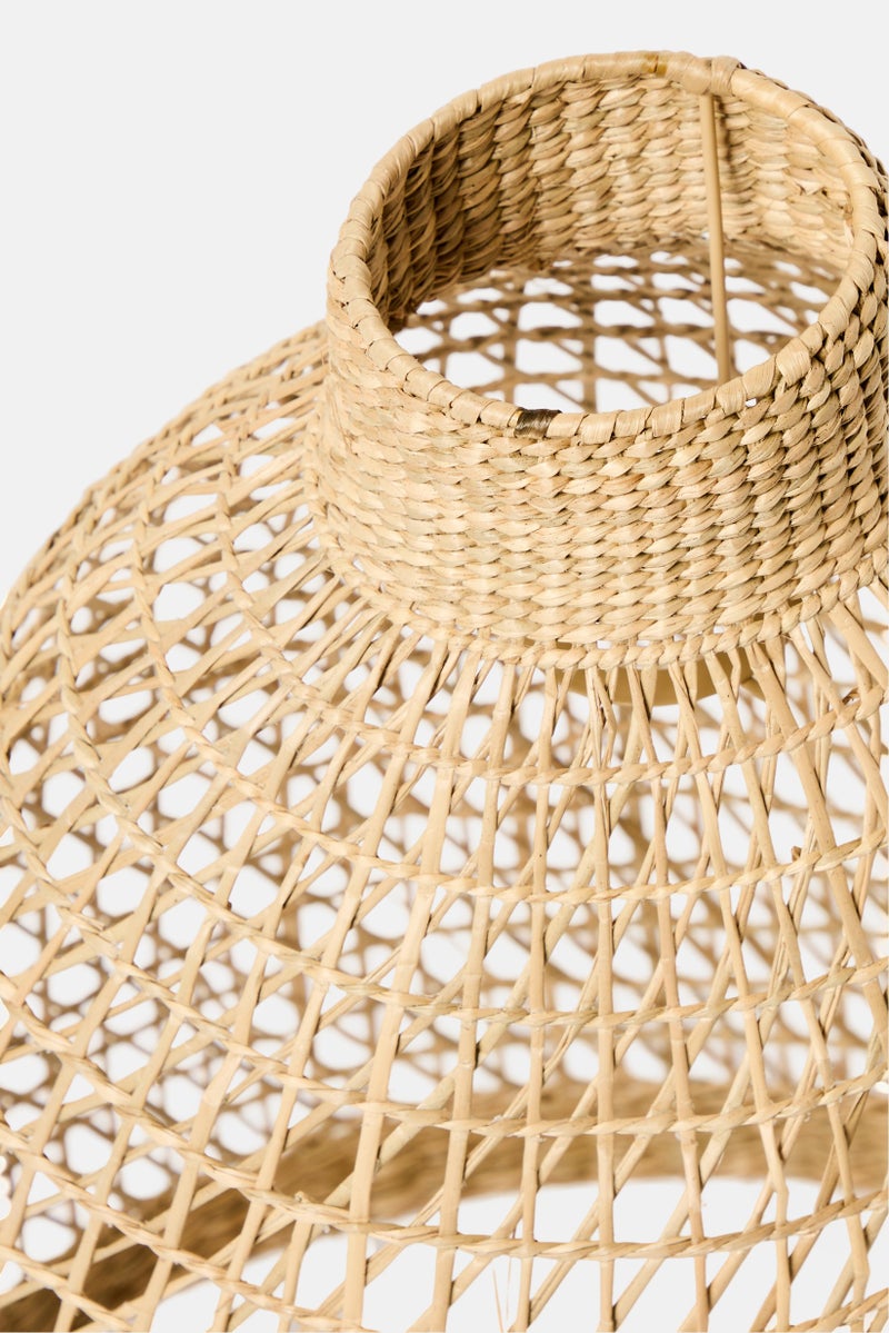 Muy Mucho Natural Fiber Screen Lampshade, Tan  - Image 2
