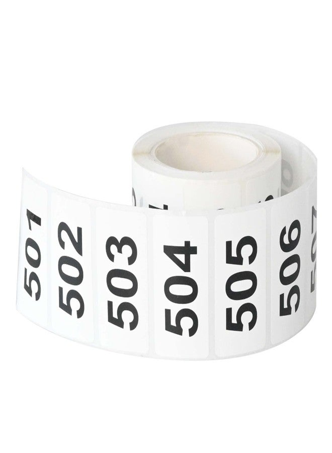 DGBDPACK Consecutively Numbered Labels, 2 x 1 Inch Self-Adhesive Vinyl Inventory Numbered Sticker (501-1000) - Image 1