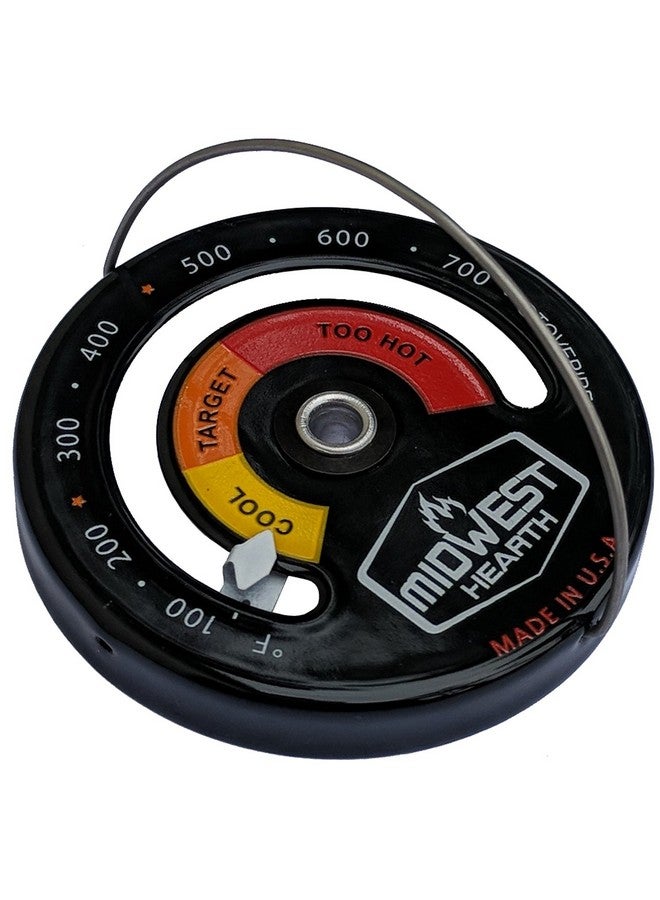 Midwest Hearth Wood Stove Thermometer - Magnetic Chimney Pipe Meter (Made in USA) - Image 2