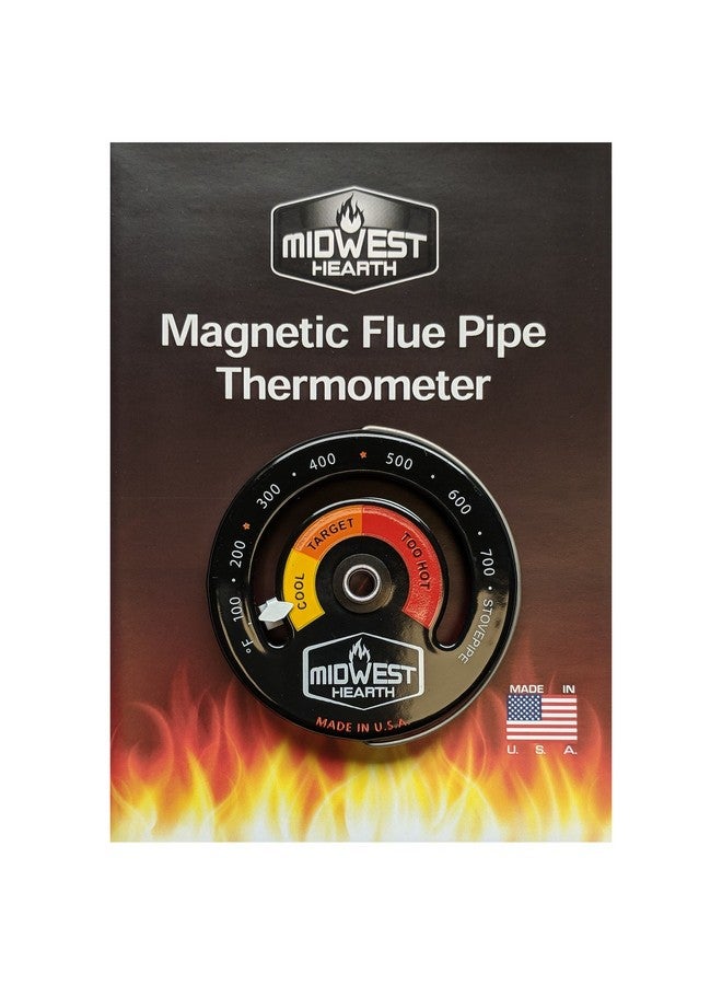 Midwest Hearth Wood Stove Thermometer - Magnetic Chimney Pipe Meter (Made in USA) - Image 4