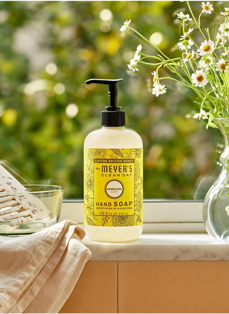 Mrs. Meyer's Clean Day - MRS. MEYER'S CLEAN DAY Liquid Hand Soap, Dandelion Scent, 12.5 Ounce Bottle - Image 1