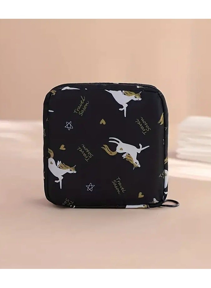 أوريتي حقيبة تخزين محمولة صحية ناوكين وسادة الكرتون مقاوم للماء حقيبة تخزين منديل صحي للفتيات الفترة الفسيولوجية حقيبة منظم سدادات حقيبة صغيرة - Image 1