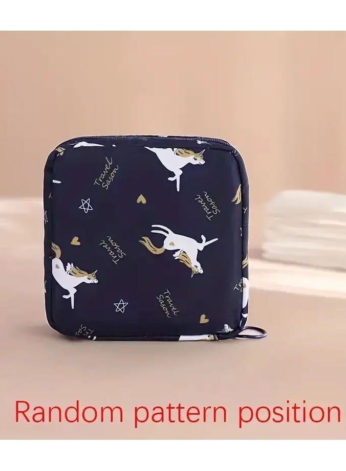 أوريتي حقيبة تخزين محمولة صحية ناوكين وسادة الكرتون مقاوم للماء حقيبة تخزين منديل صحي للفتيات الفترة الفسيولوجية حقيبة منظم سدادات حقيبة صغيرة - Image 2