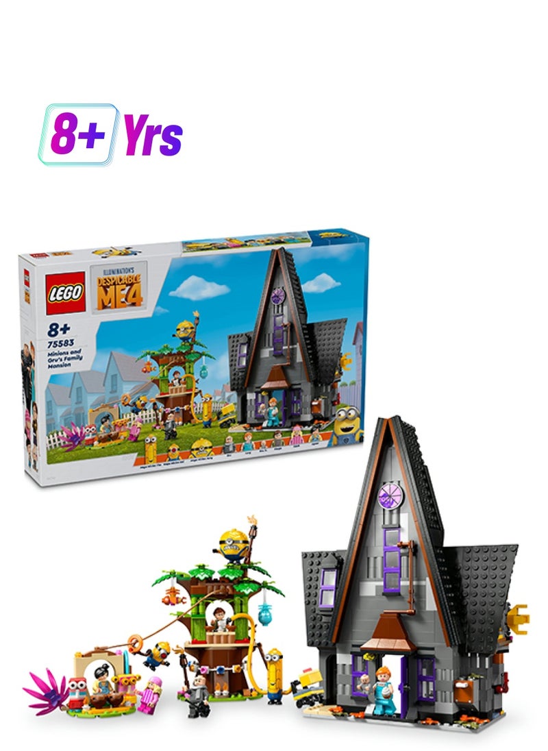 LEGO - ألعاب بيت عائلة جرو والماجنون 4 من شركة ديسبيكابل مي وبيت الشجرة ومجموعة اللعب ، مجموعة أفلام ، هدية بناء إبداعية من شركة فن إلومينيشن لديسبيكابل مي 4 للأطفال من 8 سنوات فما فوق (868 قطعة) 75583 - Image 1