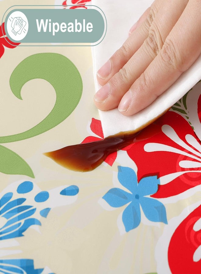 misaya Rectangle Waterproof Vinyl Table Cloth, Wipeable Tablecloth with Flannel Backing, Plastic Table Cover for Dinner, Picnic, Indoor and Outdoor (Butterfly, 60" x 84") - Image 5