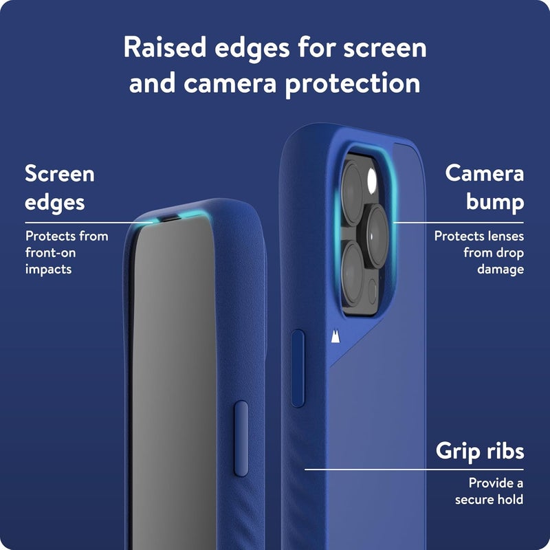 Mous Case for iPhone 15 Pro Max MagSafe Compatible - Limitless 5.0 - Blue Fabric - Protective iPhone 15 Pro Max Case - Shockproof Phone Cover - Image 4