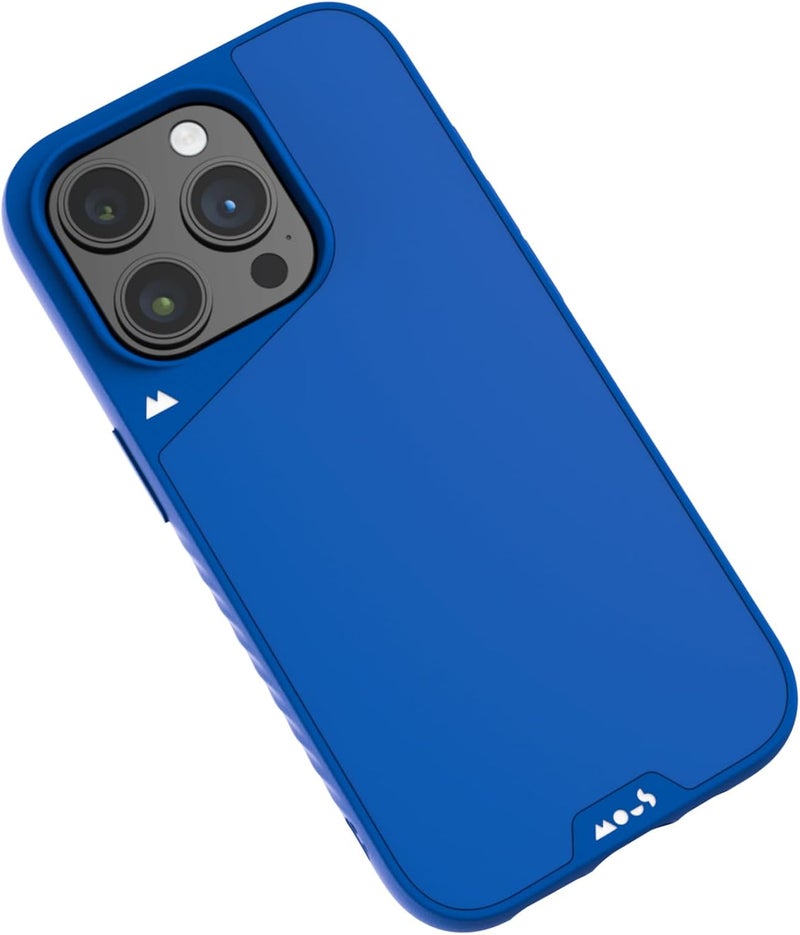 Mous Case for iPhone 15 Pro Max MagSafe Compatible - Limitless 5.0 - Blue Fabric - Protective iPhone 15 Pro Max Case - Shockproof Phone Cover - Image 1