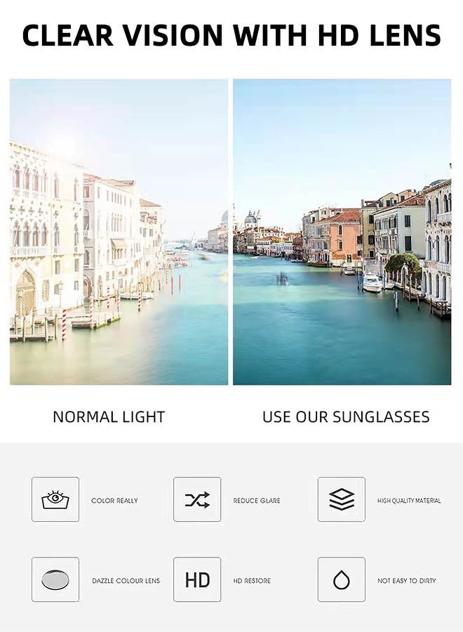 Frameless Chamfered Sunglasses | Uv400 Professional-Grade All-Around Protection | Gradient Sunglasses, Gold Frame, Double Gray - Image 5