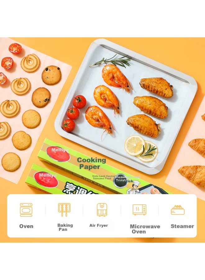 Maryya Oven Special Paper 30cm*8m For Roasting, Baking, Air Fryer, Baking Pan, Silicone Oil Paper Pad, Bbq Oil Absorption - Image 2