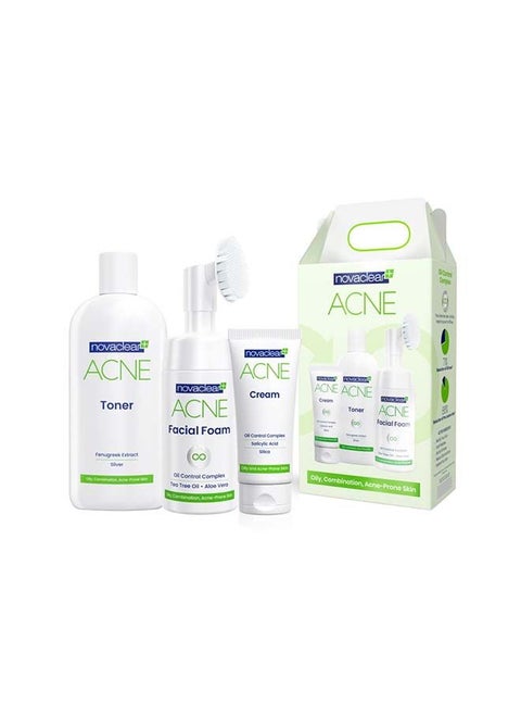 Acne Kit Facial Foam 100ml plus Toner 150ml plus Cream 40ml