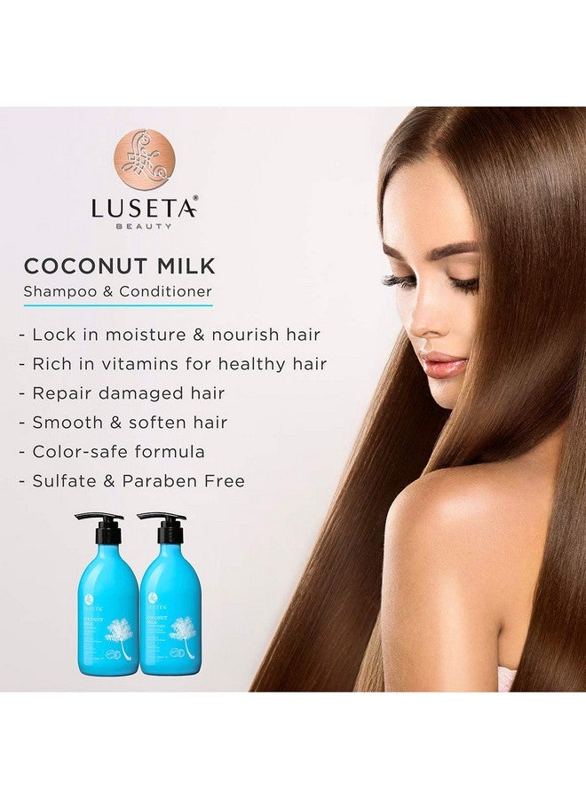 L LUSETA Luseta Coconut Milk Conditioner Nourishing & Moisturizing Hair Sulfate & Paraben Free Keratin & Color Safe 16.9Oz Each - Image 2